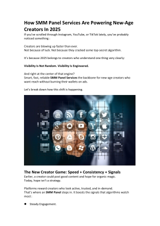 SMM Panel Services in 2025: The New Creator Growth Formula