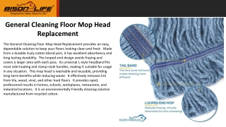 General Cleaning Floor Mop Head Replacement