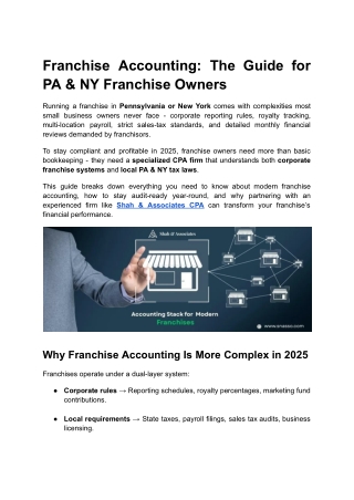 Franchise Accounting_ The Guide for PA & NY Franchise Owners