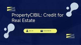 PropertyCIBIL  Credit for Real Estate