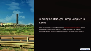 Centrifugal pump supplier in Kenya – Quick Local Supply