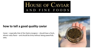 how to serve caviar correctly