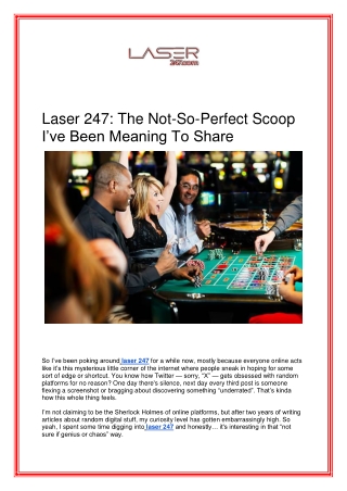 Laser 247 Official Login Page – Simple, Clean & User-Friendly