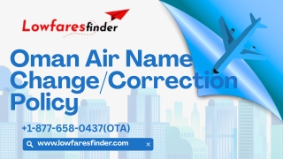 Oman Air Name ChangeCorrection Policy