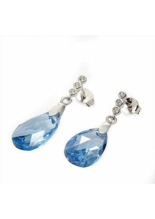 Zaveris Azure Elegance Zirconia Drop Earrings