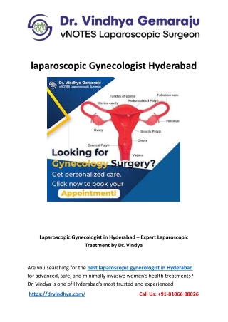 laparoscopic Gynecologist Hyderabad
