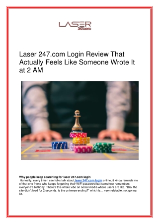 Laser247.com Login – Secure Account Access at MyLaser247