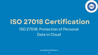 ISO 27018 Cloud Privacy & Data Protection Certification