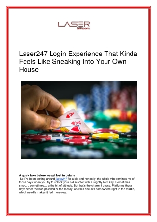 Laser247 – Fast Login, Secure Access & 24/7 Support