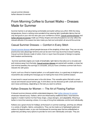 casual summer dresses