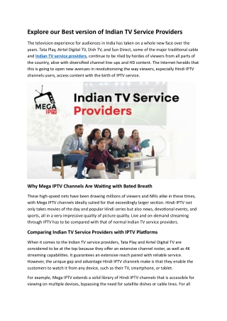 Mega IPTV – Reliable Indian & Global Channel Streaming