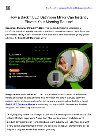 How a Backlit LED Bathroom Mirror Can Instantly Elevate Your Morning Routine!