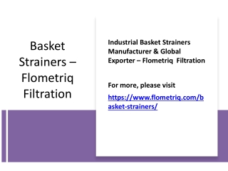 Basket Strainer - Flometriq Filtration