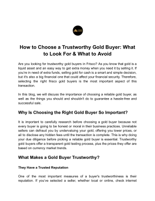 How to Choose a Trustworthy Gold Buyer_ What to Look For & What to Avoid