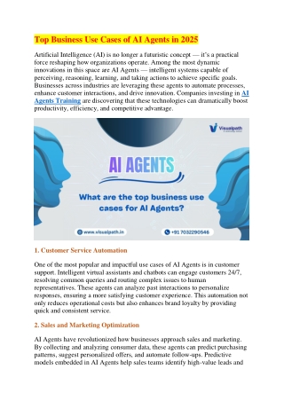 AI Agents Course in Hyderabad | Top AI Agents Training