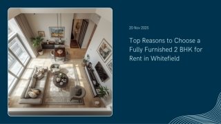 Top Reasons to Choose a Fully Furnished 2 BHK for Rent in Whitefield