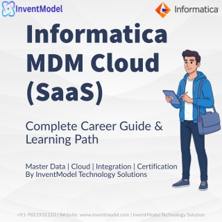 Cloud MDM SaaS infographic explaining what Master Data Management is, its career scope, industry demand, skills to learn