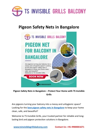 Pigeon Safety Nets in Bangalore