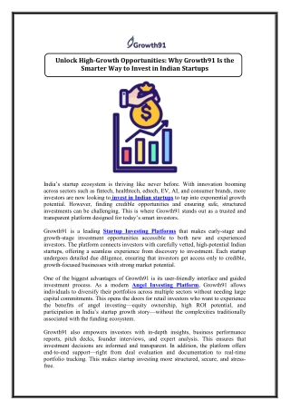 Invest in Indian Startups