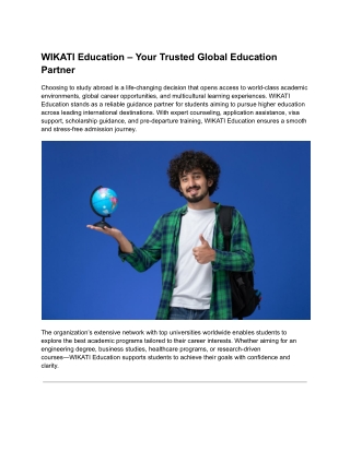 WIKATI Education – Your Trusted Global Education Partner