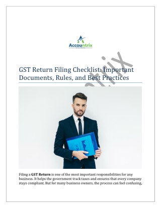 GST Return Filing Checklist
