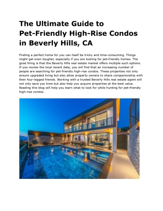 The Ultimate Guide to Pet-Friendly High-Rise Condos .docx