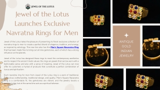Jewel of the Lotus Launches Exclusive Navratna Rings for Men