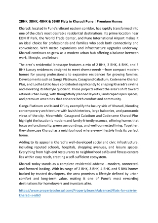 2BHK, 3BHK, 4BHK & 5BHK Flats in Kharadi Pune | Premium Homes