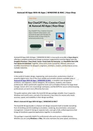 Autocad All Apps With 46 Apps