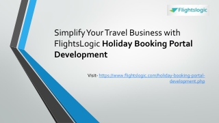 Holiday Booking Portal Development