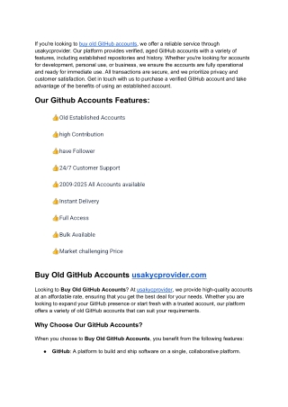 Why More Professionals Are Opting to Buy Old Github Accounts