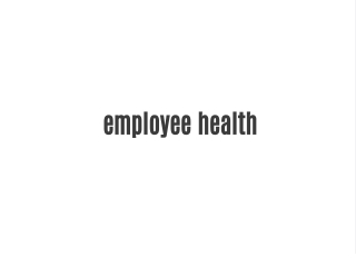 employee health