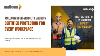 Durable High Visibility Jackets for Workers from Mallcom India