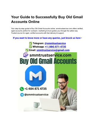Your Guide to Successfully Buy Old Gmail Accounts Online