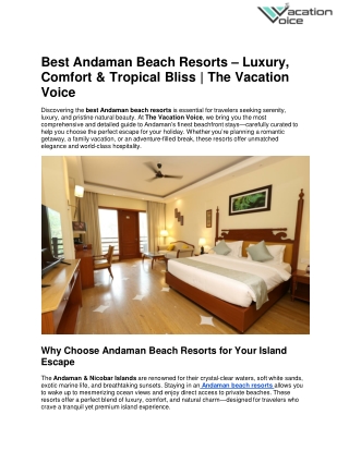Andaman Beach Resorts