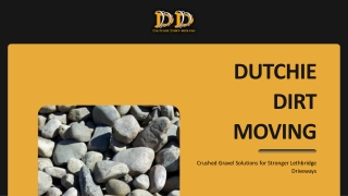 Dutchie Dirt Moving Delivers Bulk Crushed Gravel For Driveways