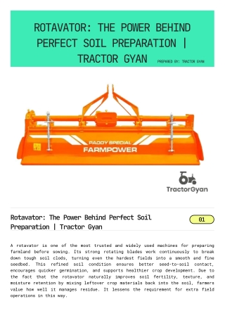 Rotavator: The Power Behind Perfect Soil Preparation | Tractor Gyan