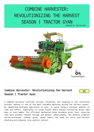 Combine Harvester: Revolutionizing the Harvest Season | Tractor Gyan