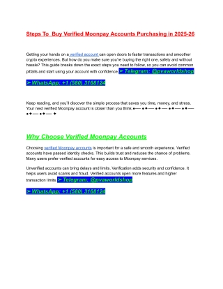 Steps To  Buy Verified Moonpay Accounts Purchasing in 2025-26
