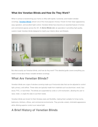 What Are Venetian Blinds and How Do They Work (1)