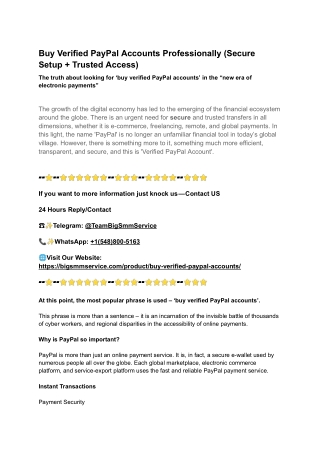 Buy Verified PayPal Accounts Professionally (Secure Setup   Trusted Access)