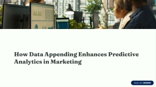 How Data Appending Enhances Predictive Analytics in Marketing