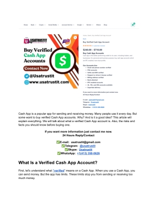 Buy Verified Cash App Account_ Secure, Fast & Trusted Guide