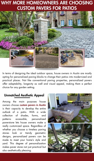 Why More Homeowners Are Choosing Custom Pavers for Patios