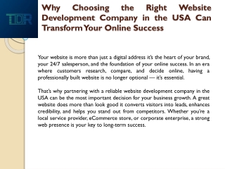 Website Development Company in the USA