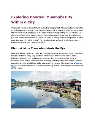 Exploring Dharavi_ Mumbai’s City Within a City