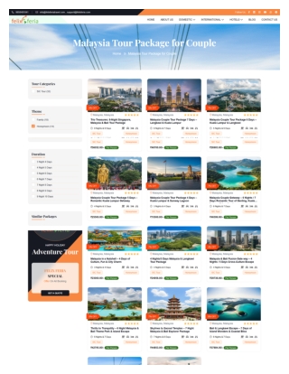 Malaysia Tour Package for Couple | Felix Feria Travels