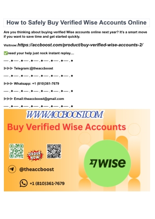 How to Safely Buy Verified Wise Accounts Online  (1)