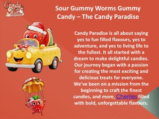 Sour Gummy Worms Gummy Candy – The Candy Paradise
