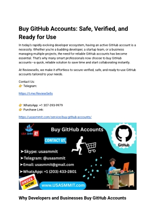 Buy GitHub Accounts